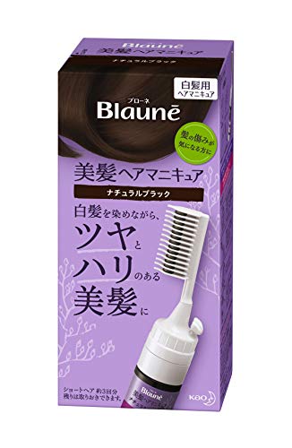 Blaune Natural Black Hair Color Treatment with Comb 72g