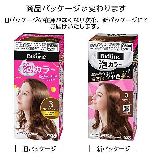 Blaune Foam Hair Color 3 Light Brown 1 Kit