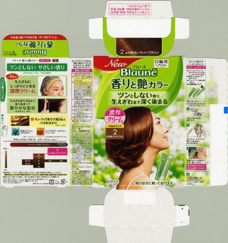 Blaune Cream Type Hair Color Cream Light Brown 1pc