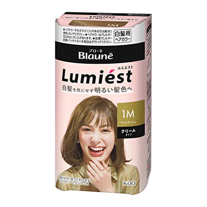 Blaune Lumiest Hair Color 1M Matte Ash 108g Japanese Hair Care