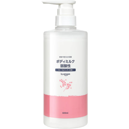 by Amazon Large Capacity Mildly Acidic Body Milk 600ml Floral Woody