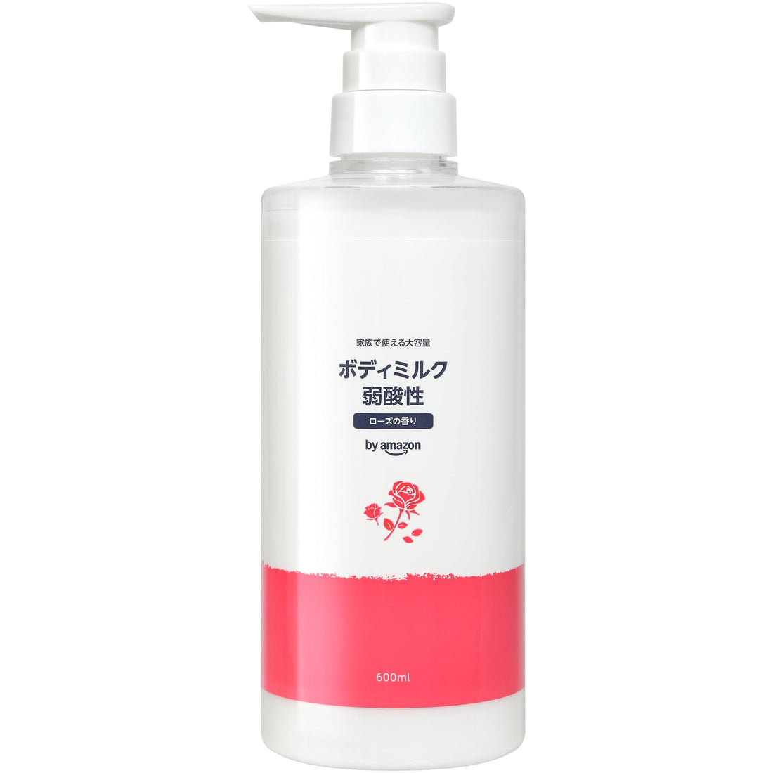 by Amazon Large Capacity Mildly Acidic Body Milk 600ml Rose