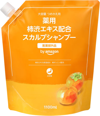 by Amazon Hair Care Shampoo Refill 1100ml with Natural Ingredients