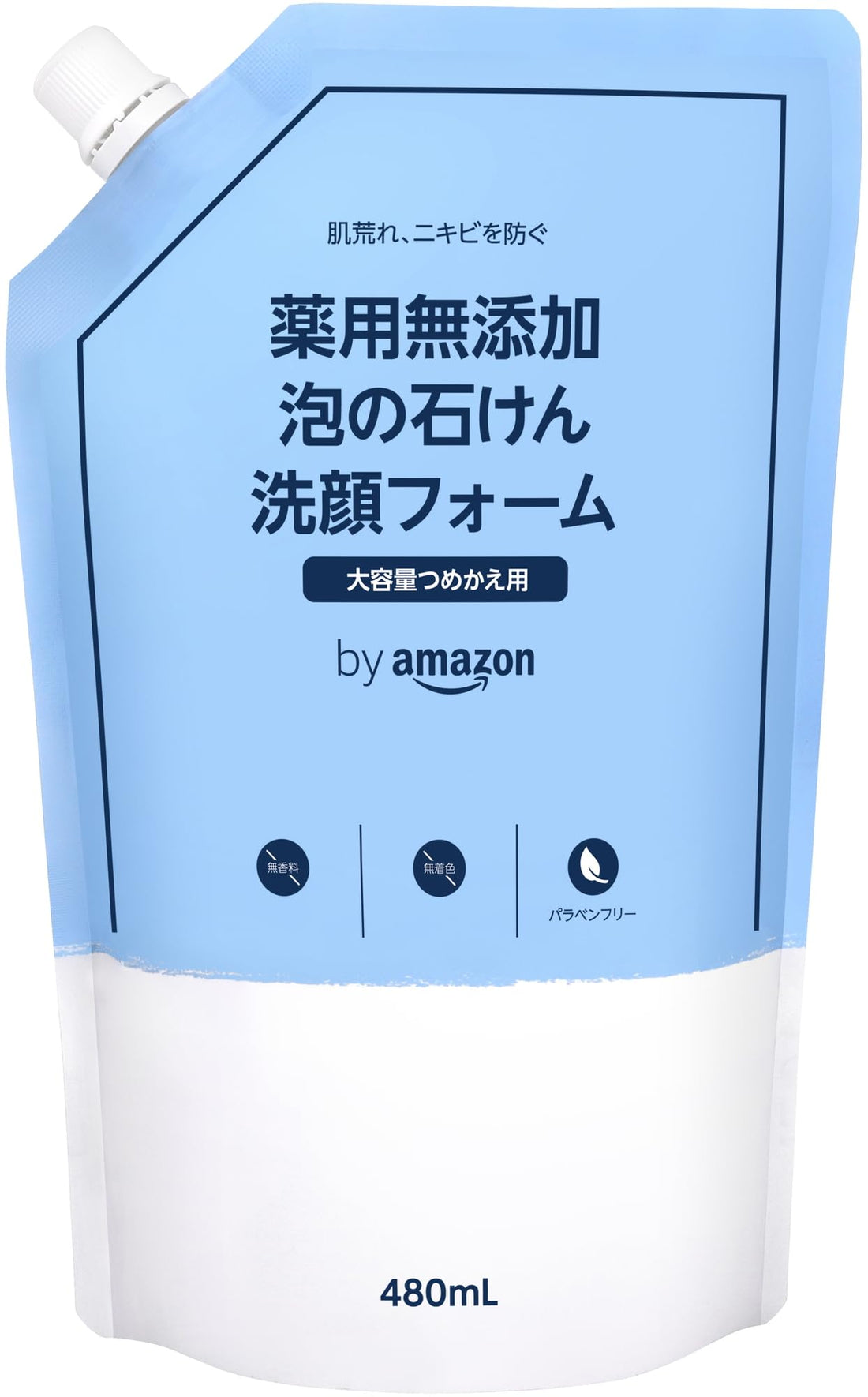 by Amazon Fragrance-Free Foam Facial Cleanser 480ml for Japanese Skincare