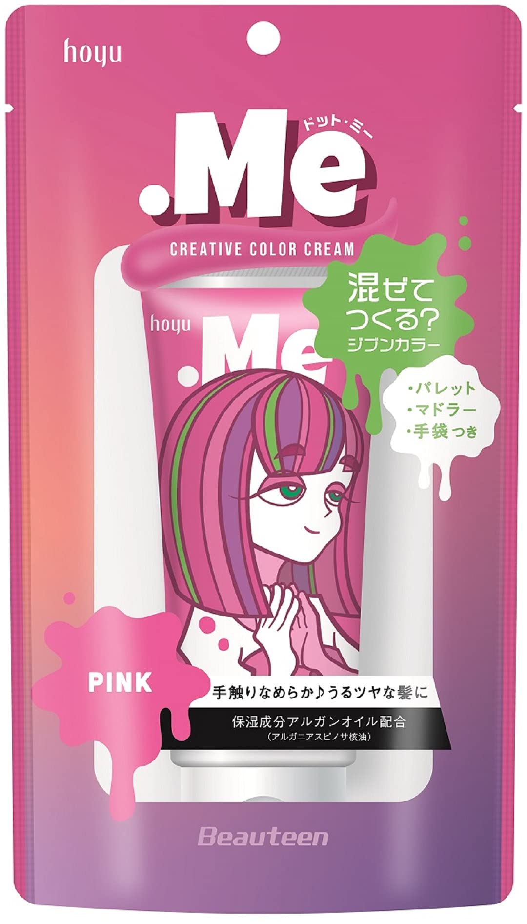 Beauteen Creative Color Cream Pink 1 Unit for Japanese Hair Care