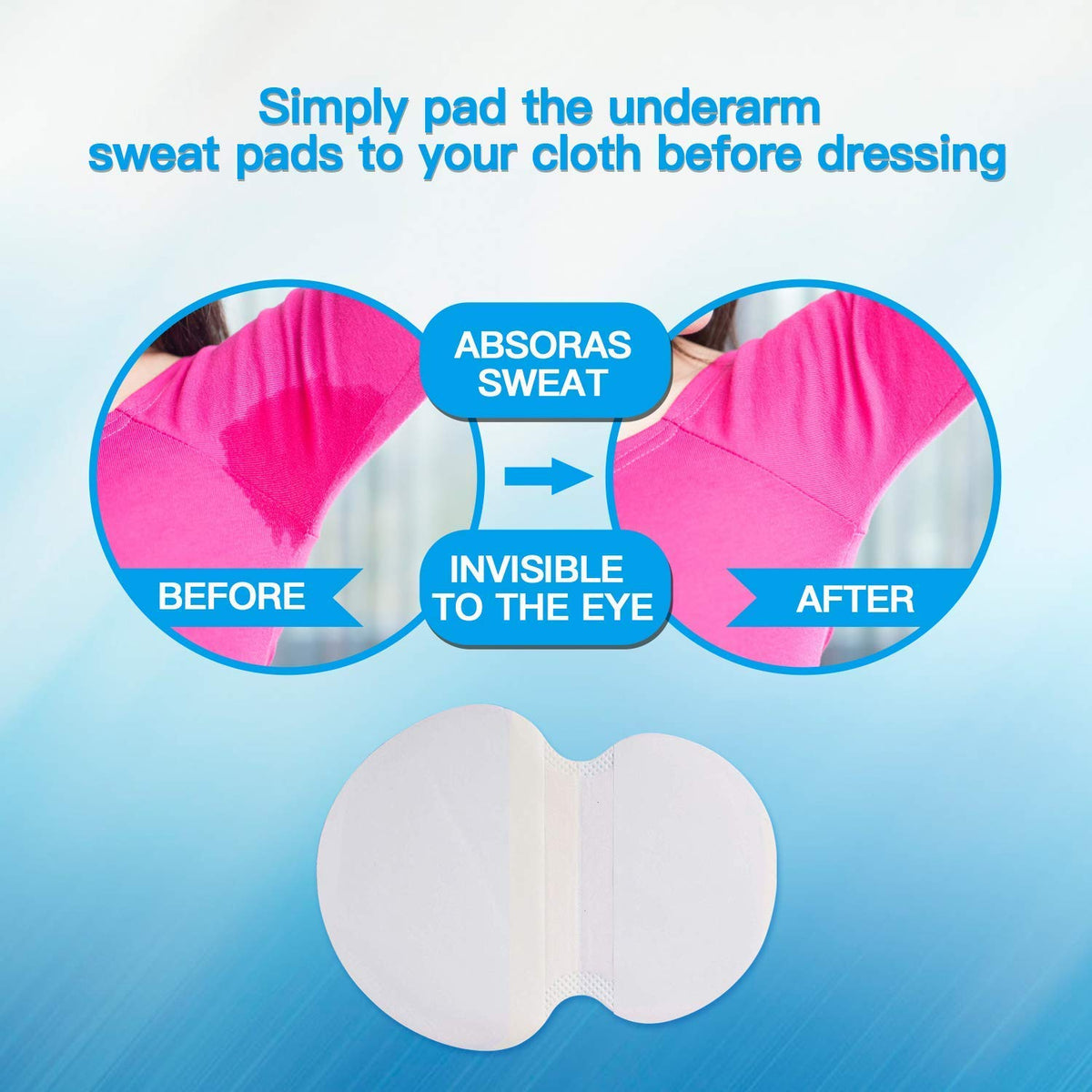 CANAGROW Unisex Sweat Pads 100 Count for Comfortable Wear