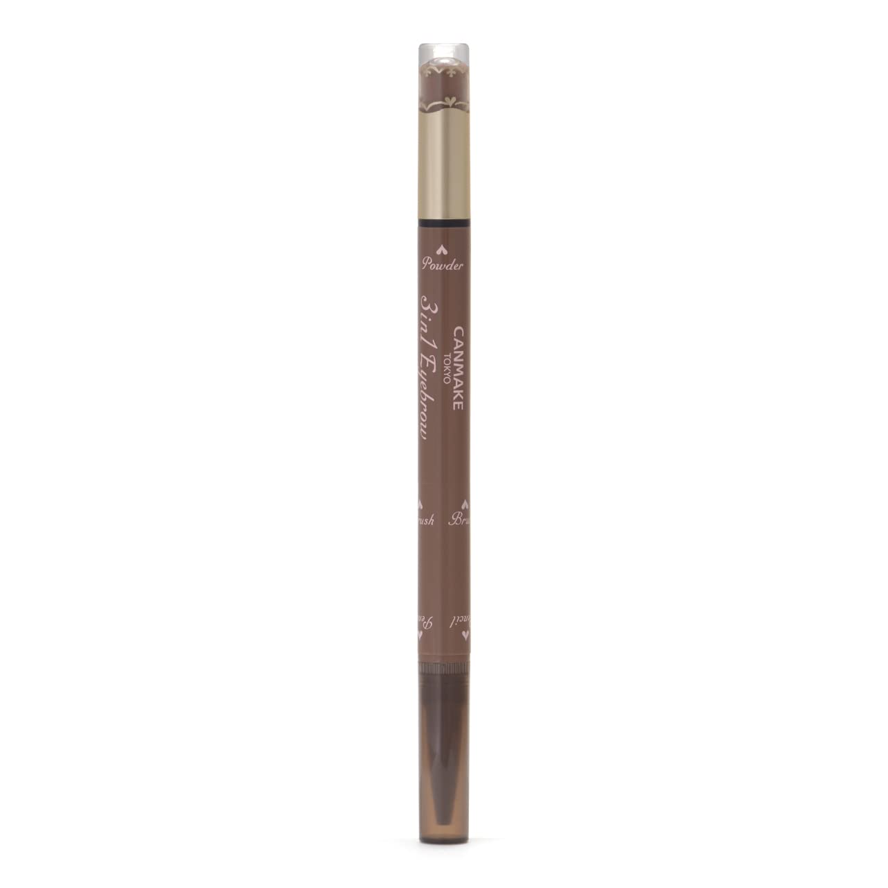 CANMAKE 3in1 Eyebrow Pencil Powder with Brush in Ash Brown