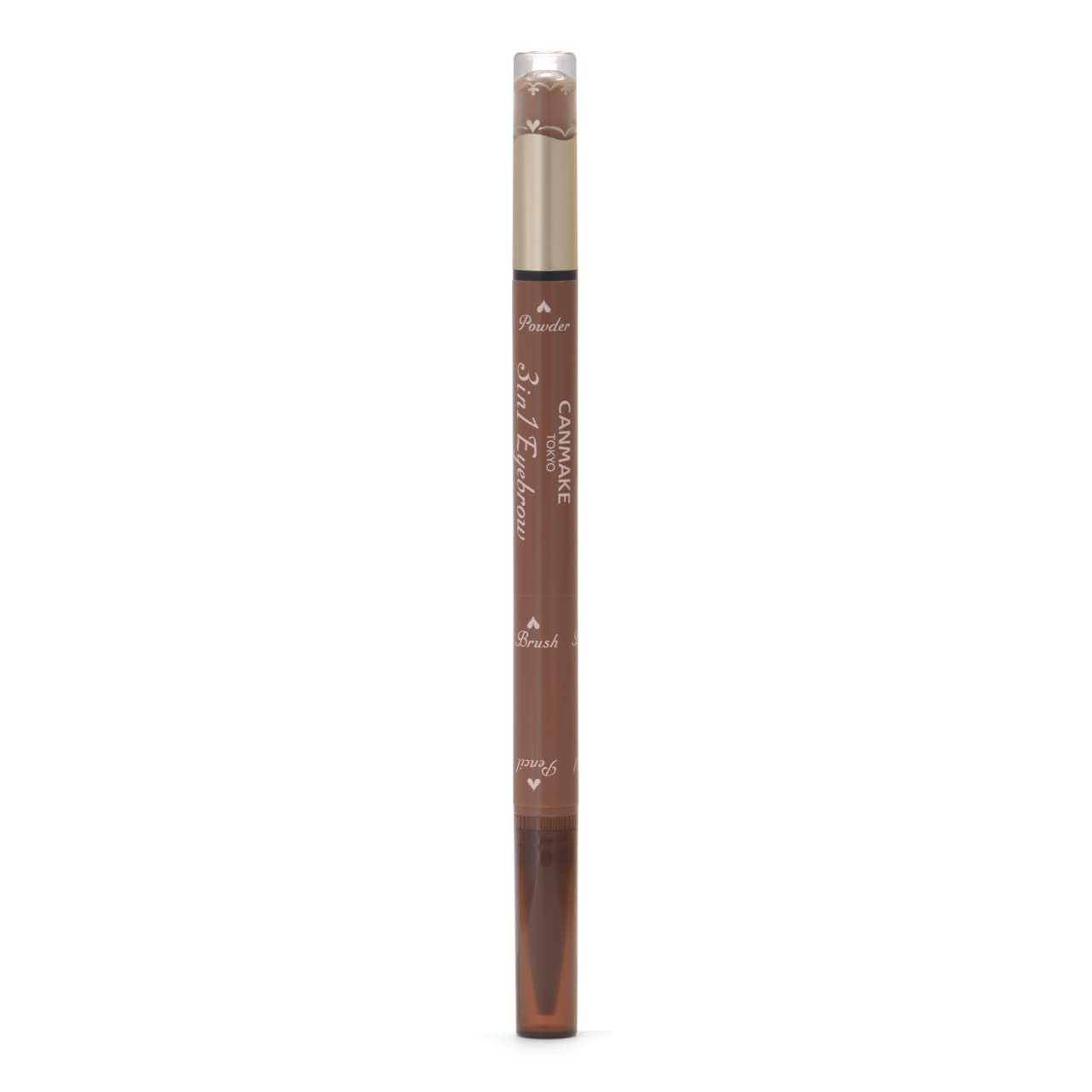 Canmake 3in1 Eyebrow Pencil Powder with Brush in Natural Brown