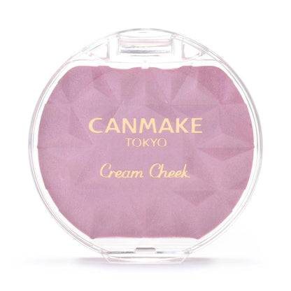 CANMAKE Cream Cheek Pale Lilac 4g Glossy Blush with Iridescent Pearl