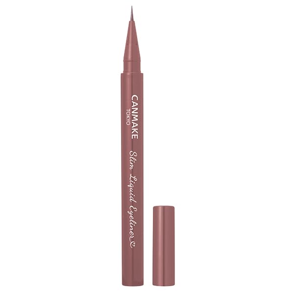 Canmake Slim Liquid Eyeliner Ultra-Fine Brush Waterproof Burgundy