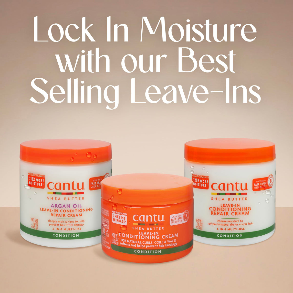 Cantu Leave In Conditioning Repair Cream 453g for Japanese Hair Care