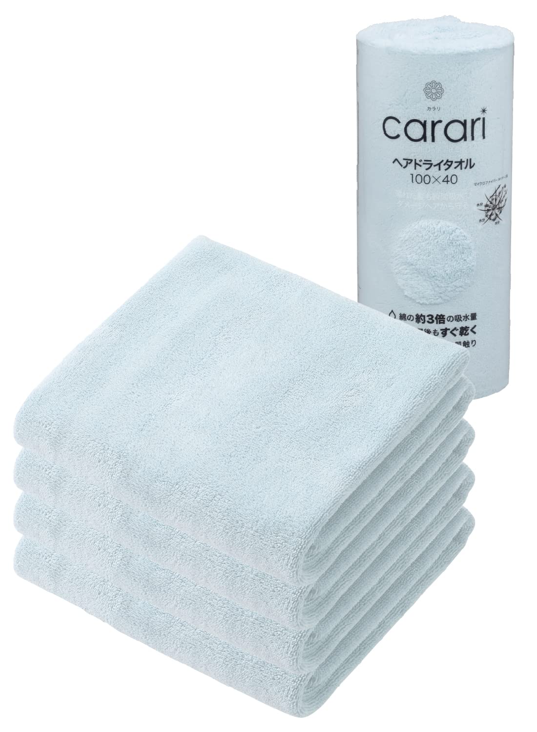 CB JAPAN Hair Drying Towel Microfiber Quick-Dry 40x100cm Set of 4