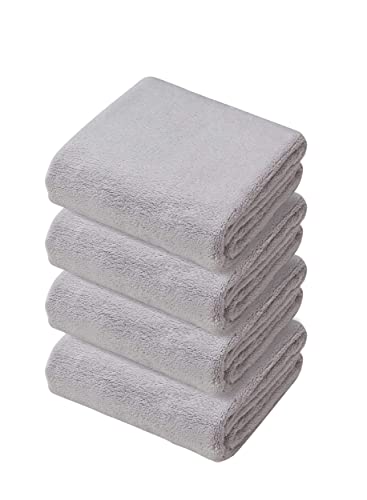 CB JAPAN Serviette de visage Microfibre PLUS Grise 4 pièces 30x80cm