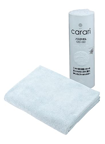 CB JAPAN carari Bath Towel Microfiber with [3x] Absorbency ONE Blue 1 Piece Quickly Absorbs Water in Fiber Gaps Quick Dry Marshmallow Softness Fluffy and Mochi-Like 60×120cm CB Japan Karari One