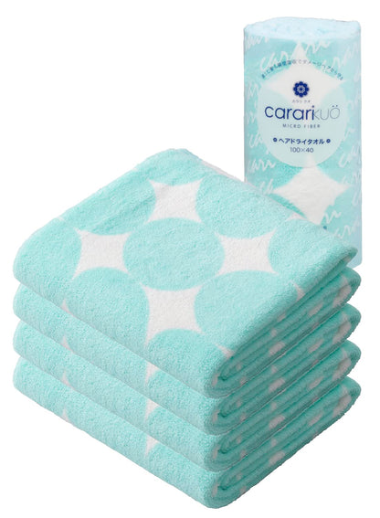CB JAPAN Hair Drying Towel Set of 4 Ultra Absorbent Microfiber 40x100cm