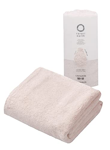 CB JAPAN carari Hair Drying Towel Microfiber with Water Absorption [4 times] earth Pink Set of 1 Quickly Absorbs Water in Fiber Gaps Quick Dry Soft Marshmallow Feel Fluffy and Moisty 40×100cm Carari Earth