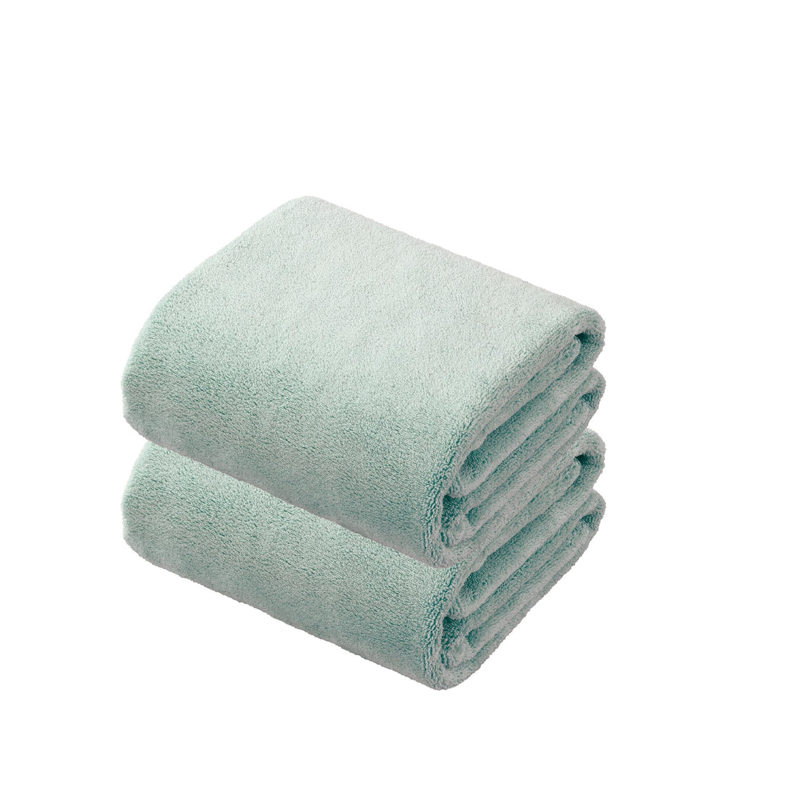 carari Serviettes de séchage pour cheveux 2 pièces Microfibre KOS vert Absorption [5 fois] Sèche rapidement Texture de marshmallow Douce et moelleuse 40×100cm C.V. Japan carari cos