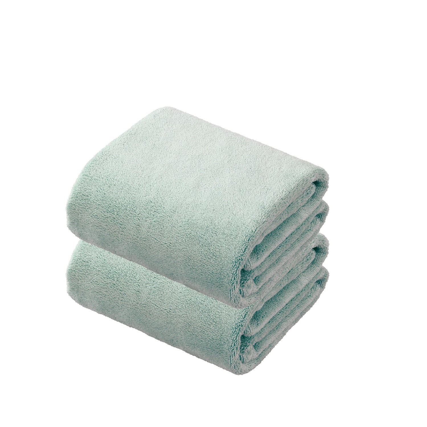 carari Serviettes de séchage pour cheveux 2 pièces Microfibre KOS vert Absorption [5 fois] Sèche rapidement Texture de marshmallow Douce et moelleuse 40×100cm C.V. Japan carari cos