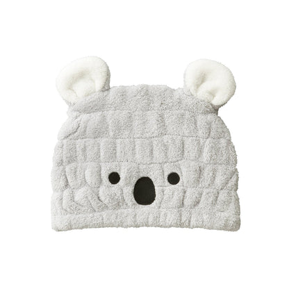 carari Bonnet de bain Serviette Lavage Piscine Bain Microfibre [3 fois] Koala [Tour de tête 44-80 cm] Absorption rapide dans les espaces des fibres Séchage rapide Douceur de type marshmallow Tactile moelleux pour enfants CBG Japan Kararizooï