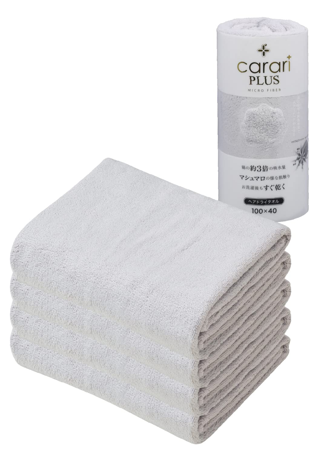 CB JAPAN Microfiber Hair Dry Towel Set Quickly Absorbs Water 4-Piece