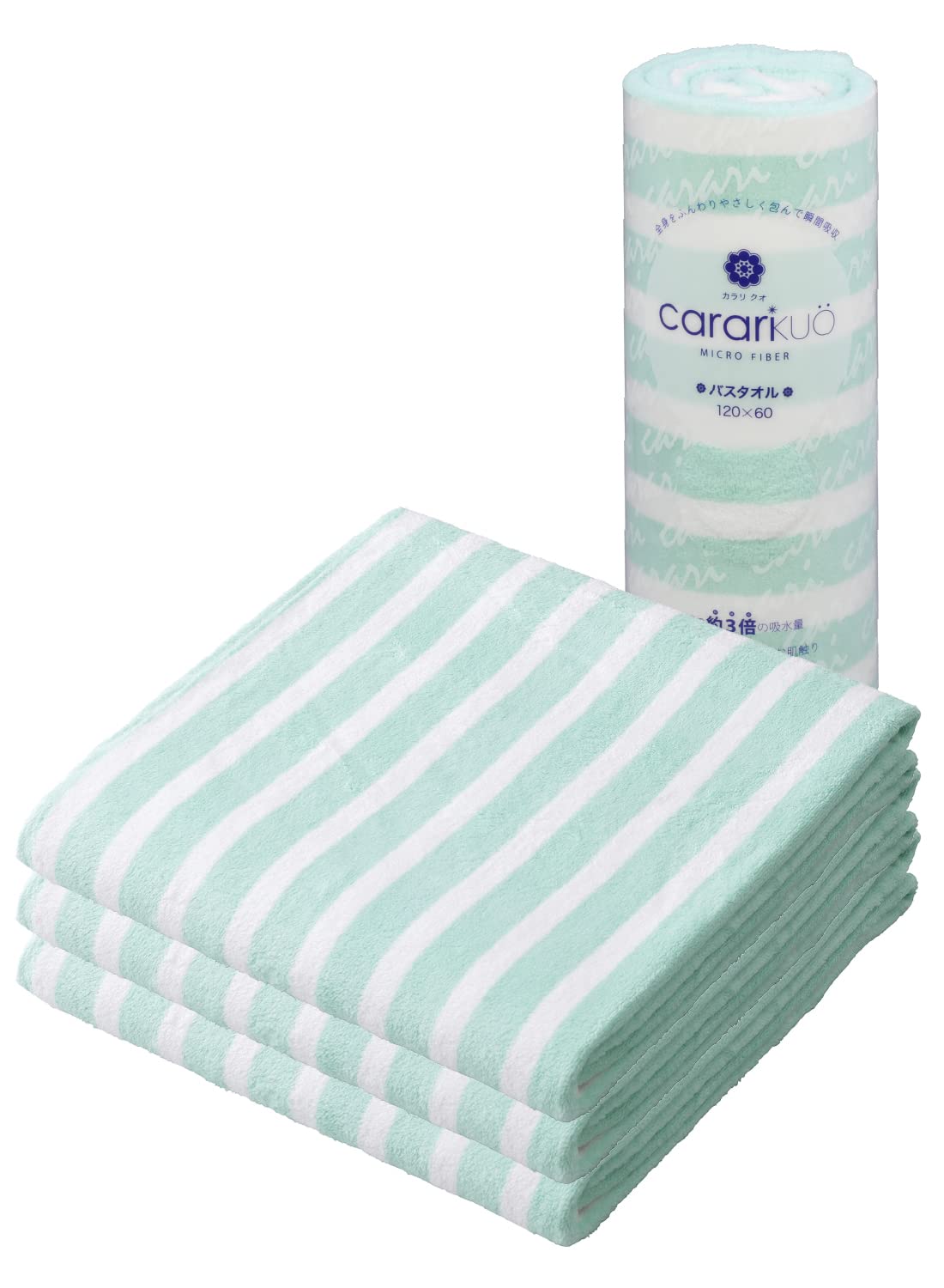 CB JAPAN Microfiber Bath Towel Set of 3 Soft and Quick-Drying 60x120cm