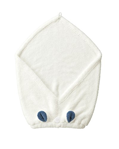 carari Hair Turban Face Washing Pool Bath Highly Absorbent [3 times] Microfiber Shirokuma [Head Circumference 44~68cm] Quickly Absorbs Water in Fiber Gaps Quick Drying Marshmallow Texture Soft and Fluffy CB Japan Kararizooei