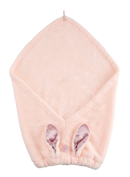 CB JAPAN carari Hair Turban for Cleansing, Pool, Bath, Super Absorbent [3 times] Microfiber Satin Rabbit [Head Circumference 44~68cm] Quickly Absorbs Water in Fiber Gaps, Quick Drying, Marshmallow Soft Touch, Fluffy and Mochi-Like Carari Zooey