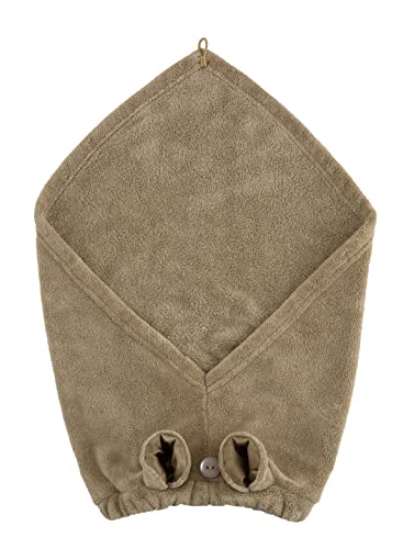 carari Hair Turban for Washing Face, Pool, and Bath, Microfiber with [3x] Absorbency, Satin Bear [Head Circumference 44~68cm], Quickly Absorbs Water in Fiber Gaps, Quick-Drying, Marshmallow Soft Texture, Fluffy and Chewy, CB Japan Karari Zooey