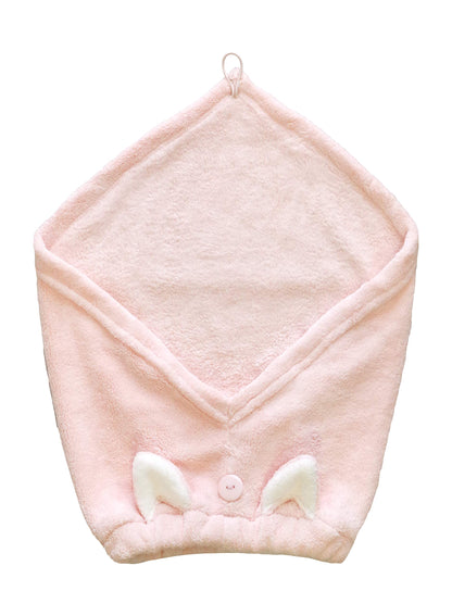 CB JAPAN carari Hair Turban for Cleansing, Pool, Bath, Microfiber with [3x] Water Absorption, Cat Design, [Head Circumference 44~68cm], Quickly Absorbs Water in Fiber Gaps, Quick Dry, Marshmallow Soft Texture, Fluffy and Mochi-like Carari Zooey