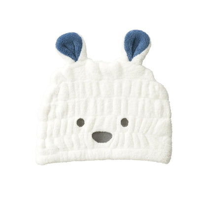 CB JAPAN Towel Cap for Face Washing Quick-Drying Microfiber White Bear
