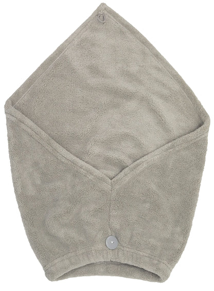 CB JAPAN carari Hair Turban for Washing Face and Bathing, Microfiber with [5x] Absorbency, DAY Gray [Head Circumference 44~80cm], Quickly Absorbs Water in Fiber Gaps, Quick-Drying, Marshmallow Soft Texture, Fluffy and Mochi-Like Carari Day