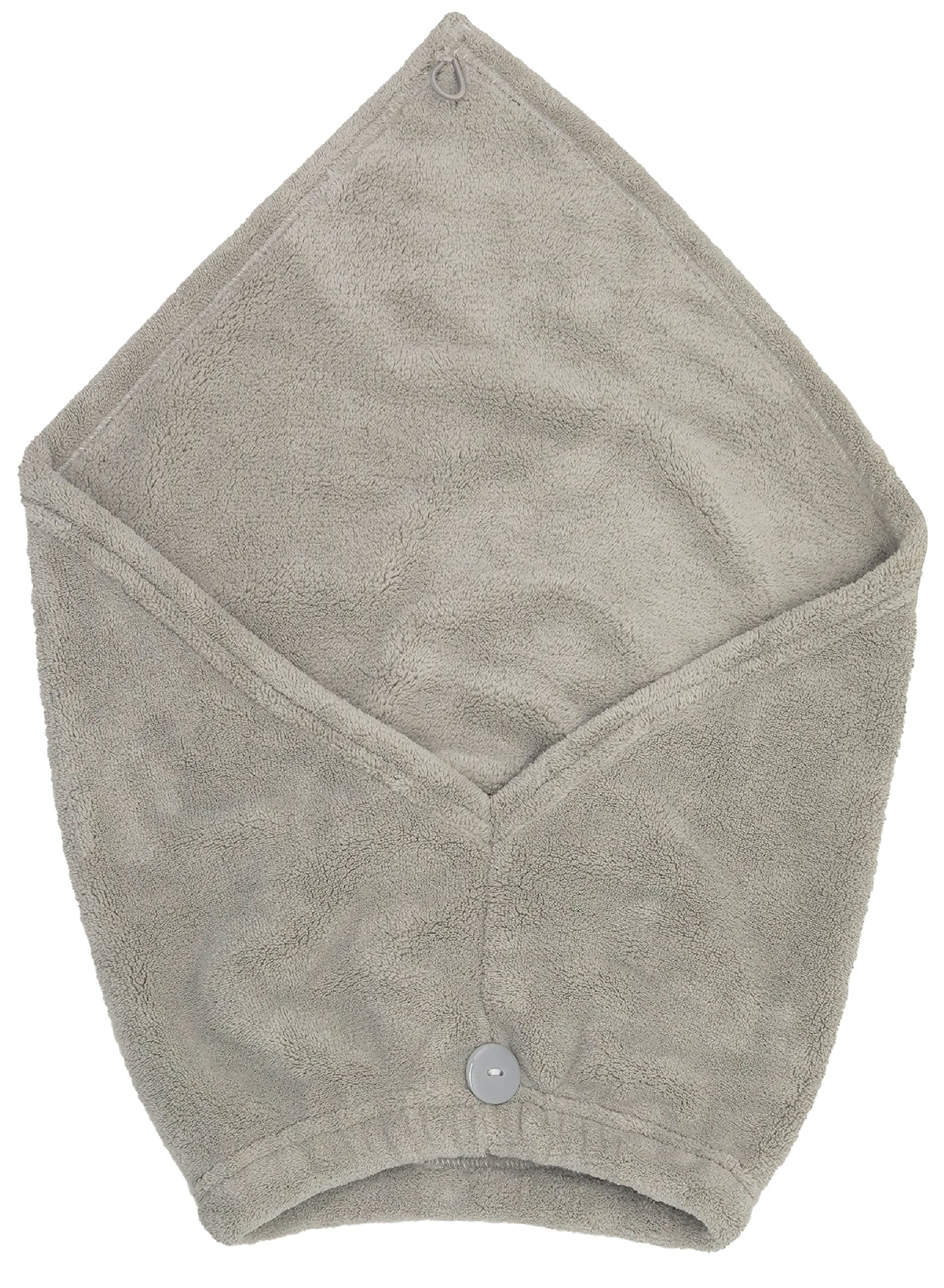 CB JAPAN carari Hair Turban for Washing Face and Bathing, Microfiber with [5x] Absorbency, DAY Gray [Head Circumference 44~80cm], Quickly Absorbs Water in Fiber Gaps, Quick-Drying, Marshmallow Soft Texture, Fluffy and Mochi-Like Carari Day