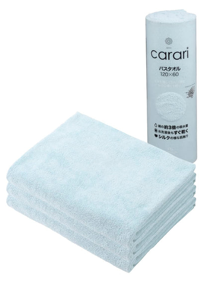 CB JAPAN Microfiber Bath Towel Set of 3 Quick-Drying Blue 120x60cm
