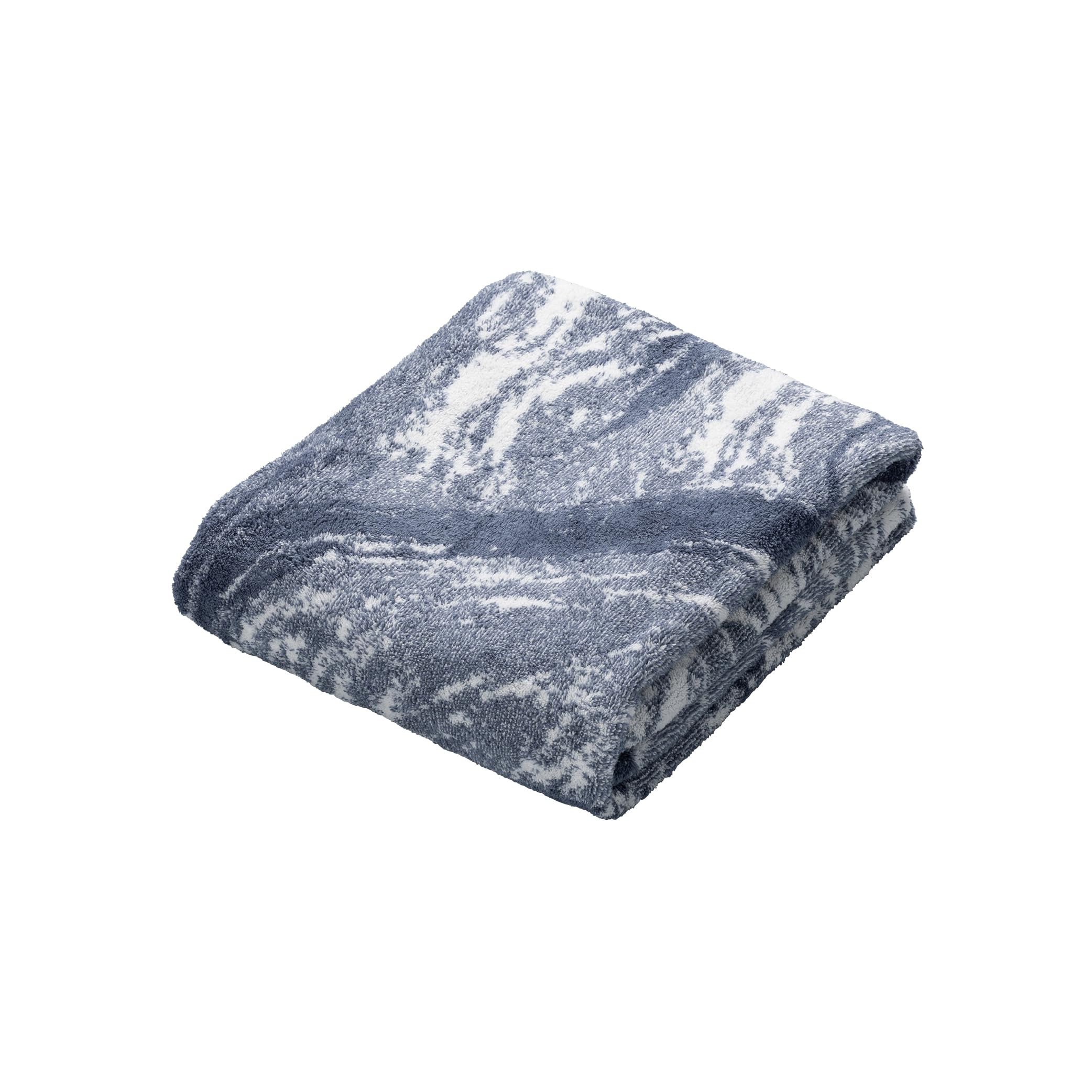 carari Serviette de séchage pour cheveux Microfibre Marble Navy [3,6 fois] de pouvoir d&