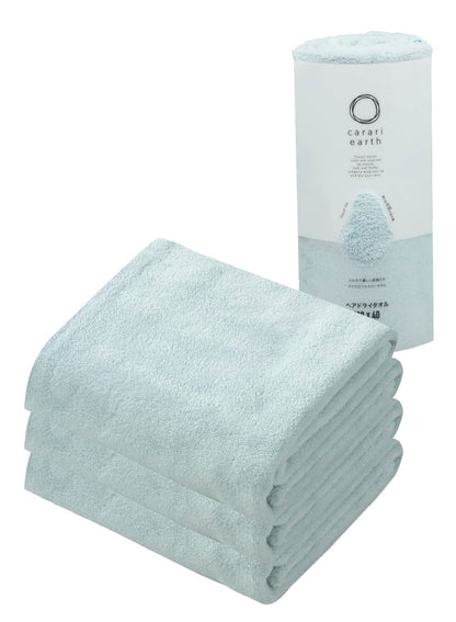 CB JAPAN Carari Serviette de Séchage pour Cheveux Microfibre 3 pièces