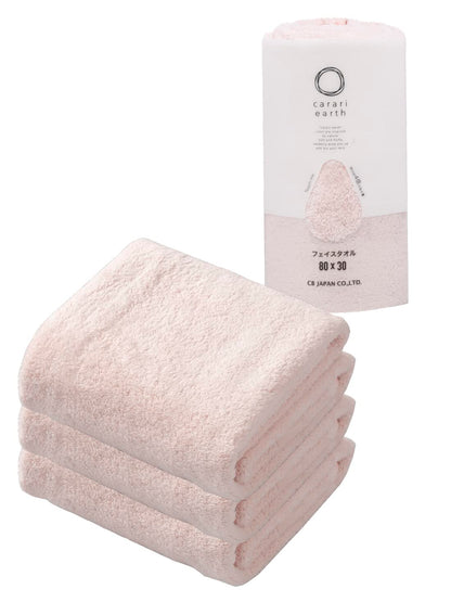 CB JAPAN carari Serviette en Microfibre Absorbante Rose 3 pièces 30x80cm