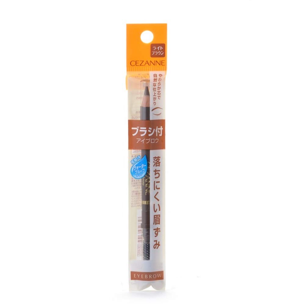 CEZANNE Eyebrow Pencil with Brush Light Brown 1.2g
