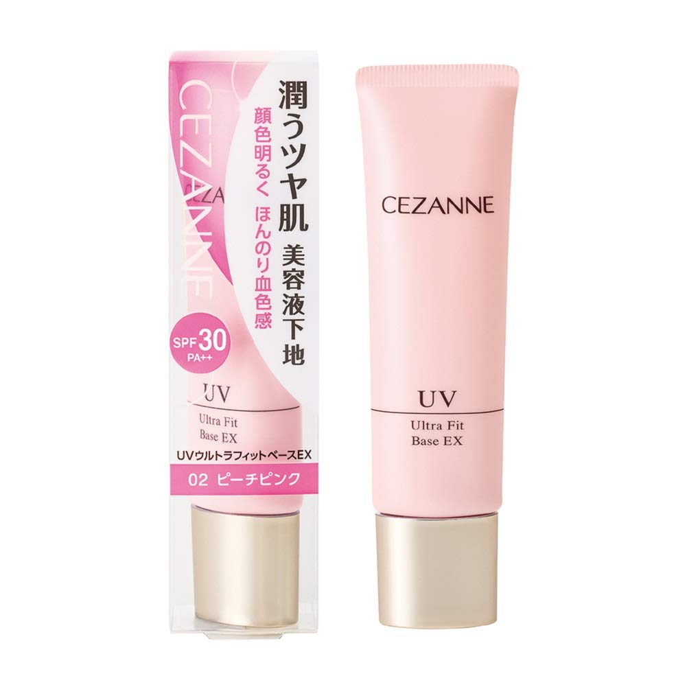 CEZANNE UV Ultra Fit Base EX Peach Pink Primer 30g for Radiant Skin