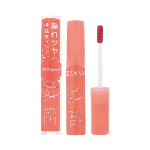Cezanne Watery Tint Lip P1 Coral Bouquet 4.0g Tint Formula Pearl Type