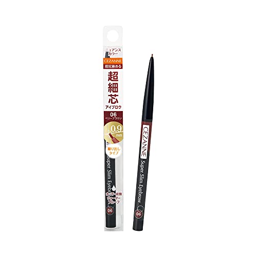 CEZANNE Ultra Fine Tip Eyebrow Pencil 06 Berry Brown Retractable Type