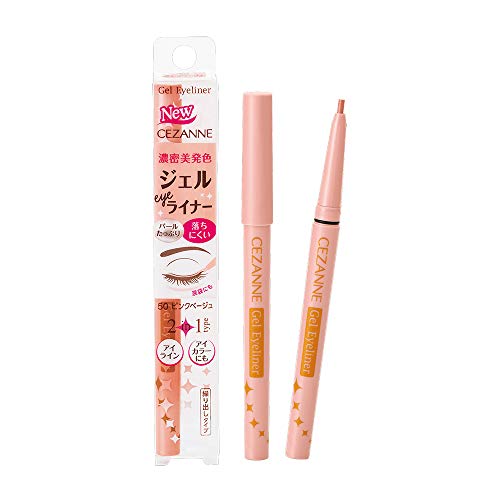 CEZANNE Gel Eyeliner 50 Pink Beige 0.1g Smooth Application