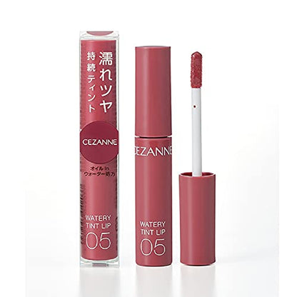 CEZANNE Watery Tint Lip Plum Red 4g Long-lasting Shine