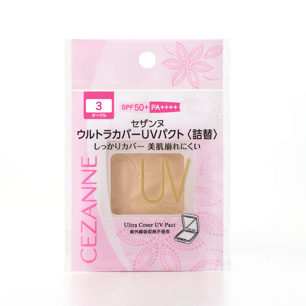 CEZANNE Ultra Cover UV Pact Refill 11g for Flawless Finish