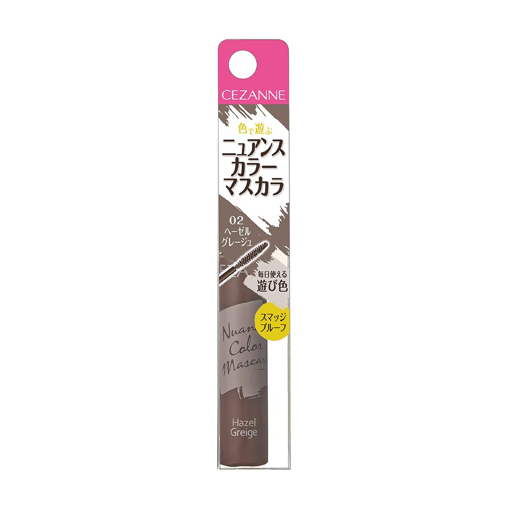 CEZANNE Color Mascara 02 Hazel Grayish 4.5g for Enhanced Eye Definition