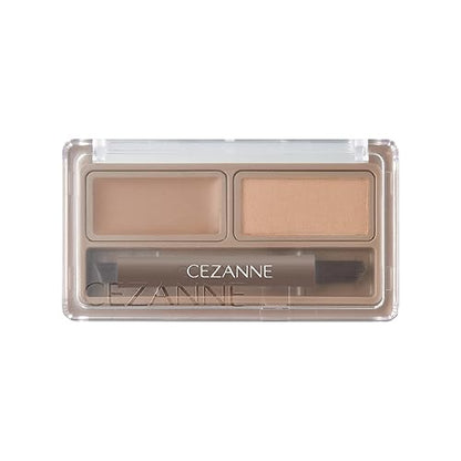 Cezanne Eyebrow Wax &amp; Powder W1 Light Brown 1.9g with Brush
