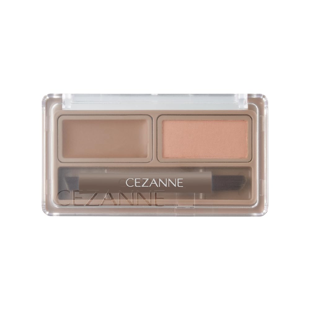 Cezanne Eyebrow Wax &amp; Powder W2 Natural Brown 1.9g with Brush