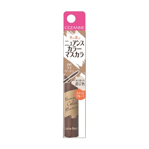 CEZANNE Nuance Color Mascara 00 Latte Beige 4.5g Smudge-Proof Formula