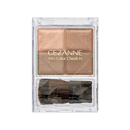 CEZANNE Mix Color Cheek 4 Color Shading with Brush 7.1g