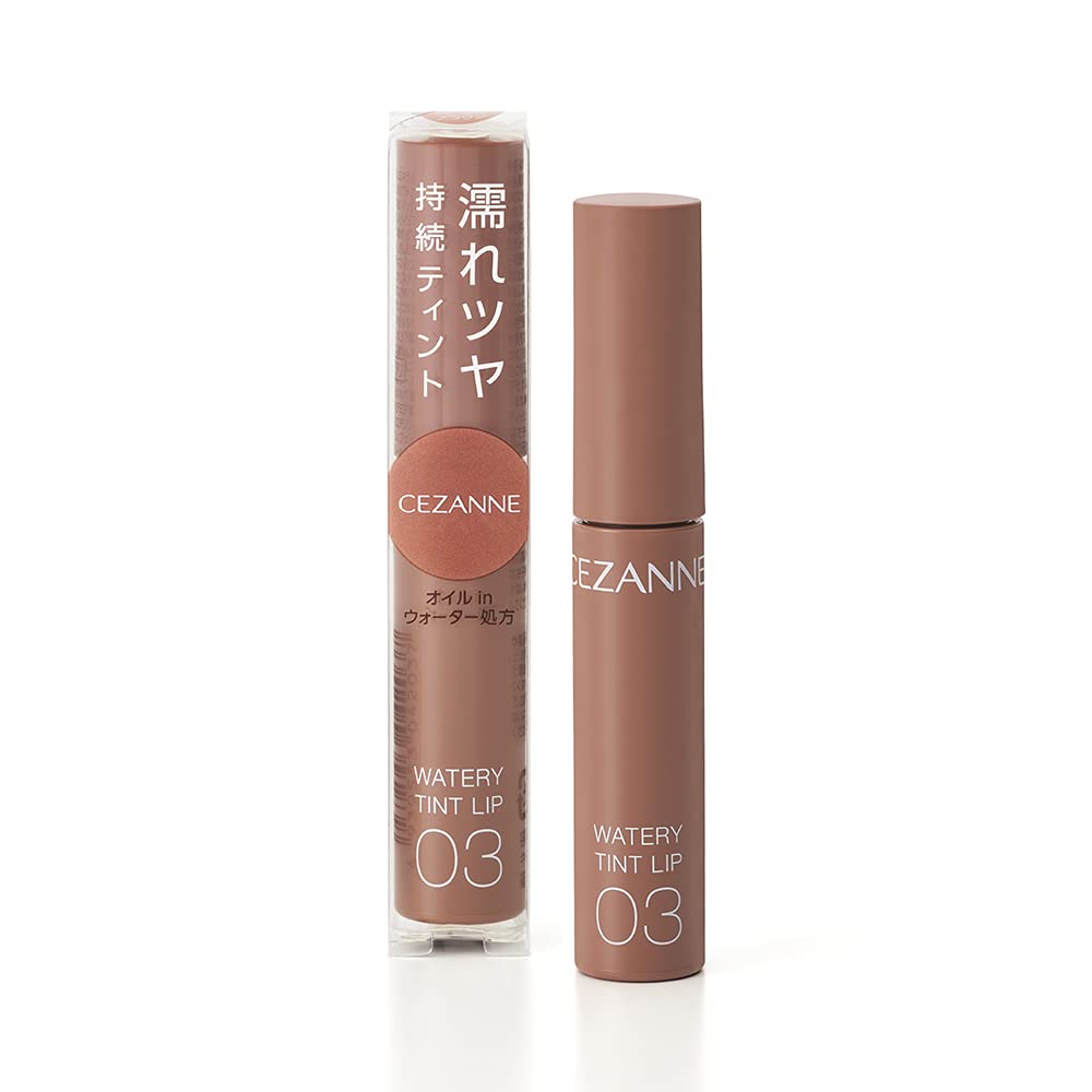 CEZANNE Watery Tint Lip 03 Beige Brown Long-lasting Shine 4g