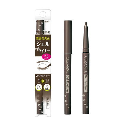 CEZANNE Gel Eyeliner 00 Brown Black 0.1g Smooth Application